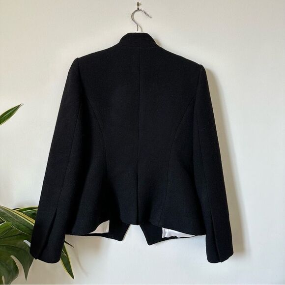 Smythe Black Wool Blend Button Down Blazer Size 8 - Picture 5 of 11